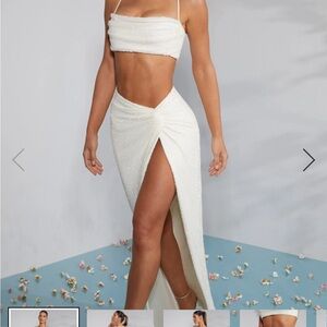 Oh Polly Cream Beaded two piece